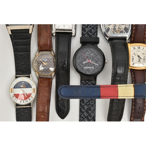 135 - A BAG OF ASSORTED GENTS FASHION WRISTWATCHES, names to include 'Ben Sherman, Hugo Boss, Animal, Laco... 