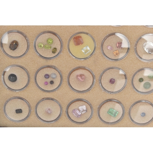 163 - A SELECTION OF LOOSE FACETED AND CABOCHON GEMSTONES, to include opals, feldspar, zircon, spinel, tou... 