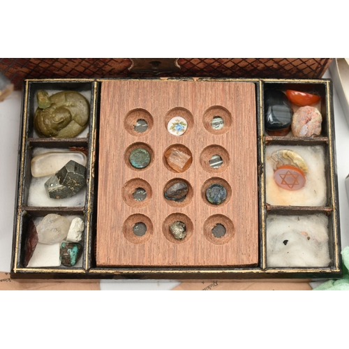 164 - A SELECTION OF LOOSE GEMSTONE CRYSTALS, ROUGH HARDSTONES ETC, to include quartz, corundum, tourmalin... 