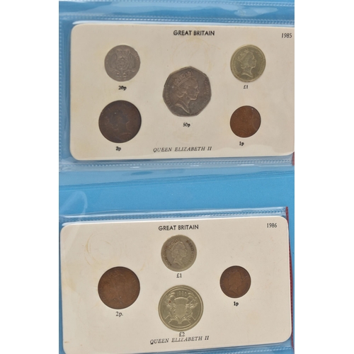 177 - TWO COIN ALBUMS OF UK COINAGE FROM 1974-2018, to include Two Pound coins, Fifty Pence coins, with ea... 