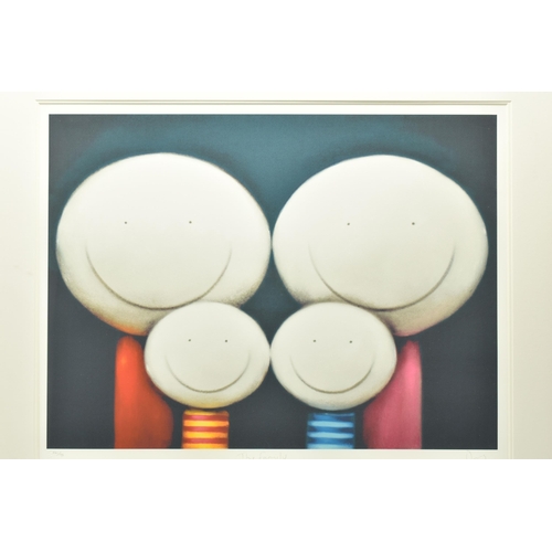 303 - DOUG HYDE (BRITISH 1972) 'THE FAMILY', a signed export edition print on paper depicting four smiling... 