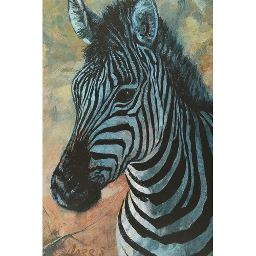 307 - ROLF HARRIS (AUSTRALIA 1930-2023) 'YOUNG ZEBRA' a signed limited edition print on board, 40/195 with... 