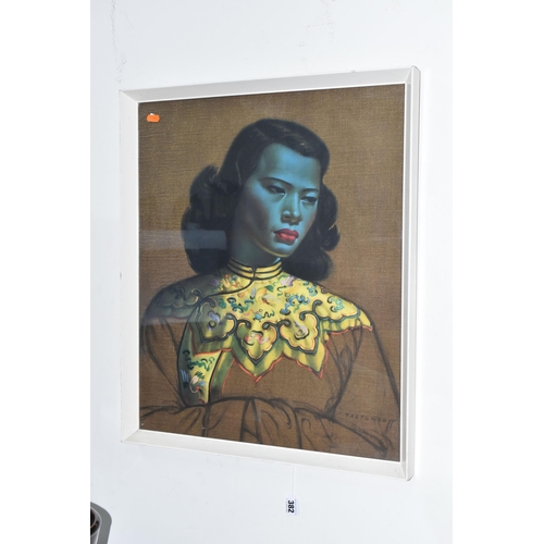 382 - VLADIMIR TRETCHIKOFF (1913-2006) 'THE CHINESE GIRL', a vintage print depicting a female figure, appr... 