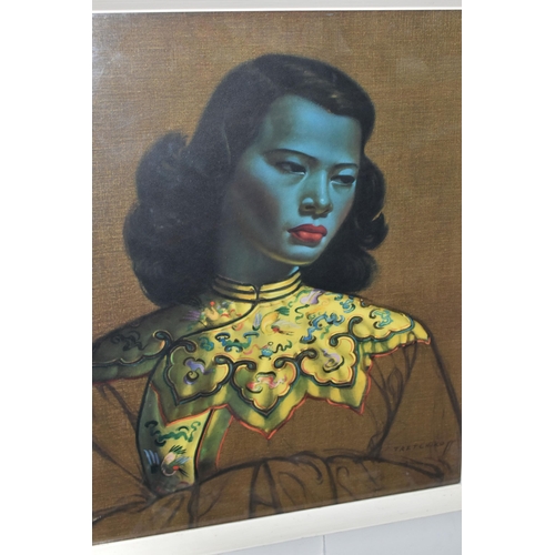 382 - VLADIMIR TRETCHIKOFF (1913-2006) 'THE CHINESE GIRL', a vintage print depicting a female figure, appr... 