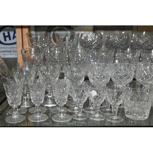 A Large Quantity Of Assorted Cut Crystal Drinking Glasses Comprising Tutbury Crystal Whisky Tumbler 7829