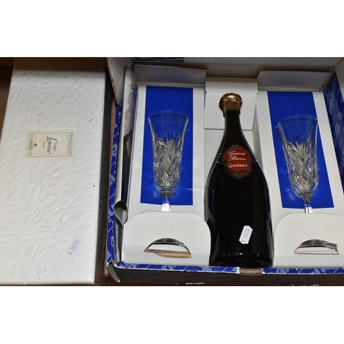 816 - TWO BOTTLES OF CHAMPAGNE comprising one bottle of GOSSET GRANDE RESERVE, 12% vol. 750ml, seal intact... 