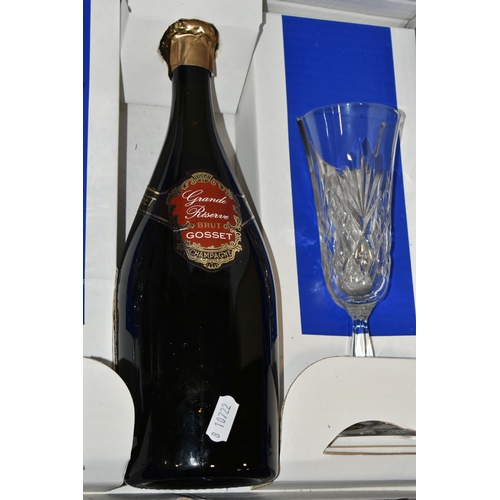 816 - TWO BOTTLES OF CHAMPAGNE comprising one bottle of GOSSET GRANDE RESERVE, 12% vol. 750ml, seal intact... 