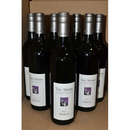 823 - WINE, Twelve Bottles of TIM ADAMS CLARE VALLEY SHIRAZ 2017 (Aus) 14.9% vol. 750ml, all seals intact