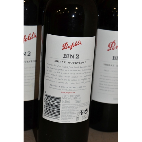 826 - WINE, Eight Bottles of PENFOLDS BIN 2 SHIRAZ MOURVEDRE 2012 (Aus) 14.5% vol. 750ml, all seals intact