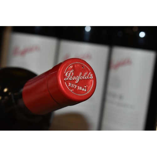 828 - WINE, Seven Bottles of PENFOLDS BIN 8 CABERNET SHIRAZ 2013 (Aus) 14.5% vol. 750ml, all seals intact