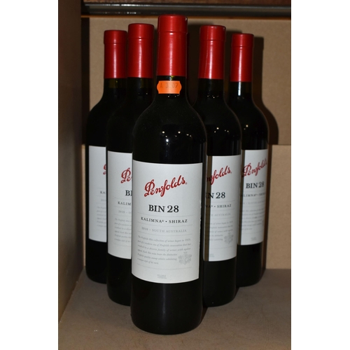 830 - WINE, Six Bottles of PENFOLDS BIN 28 KALIMNA SHIRAZ 2010 (Aus) 14.5% vol. 750ml, all seals intact