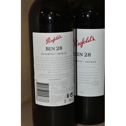 830 - WINE, Six Bottles of PENFOLDS BIN 28 KALIMNA SHIRAZ 2010 (Aus) 14.5% vol. 750ml, all seals intact