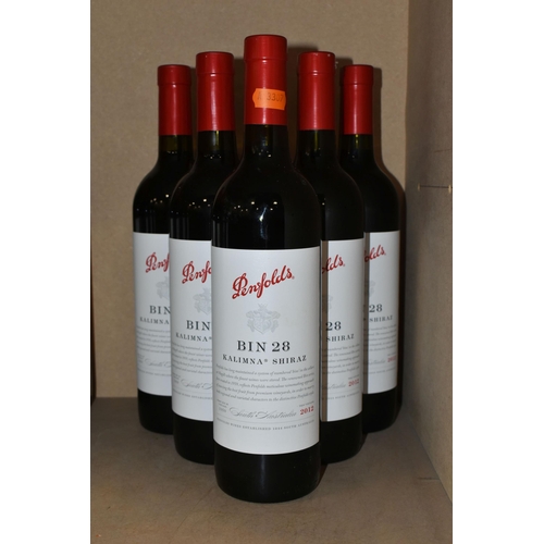 831 - WINE, Six Bottles of PENFOLDS BIN 28 KALIMNA SHIRAZ 2012 (Aus) 14.5% vol. 750ml, all seals intact