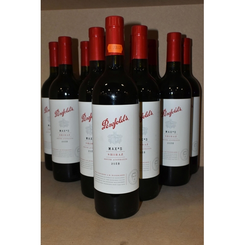 832 - WINE, Twelve Bottles of PENFOLDS MAX'S SHIRAZ 2018 (Aus) 14.5% vol. 750ml, all seals intact