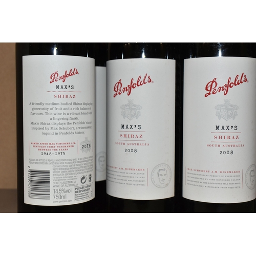 832 - WINE, Twelve Bottles of PENFOLDS MAX'S SHIRAZ 2018 (Aus) 14.5% vol. 750ml, all seals intact