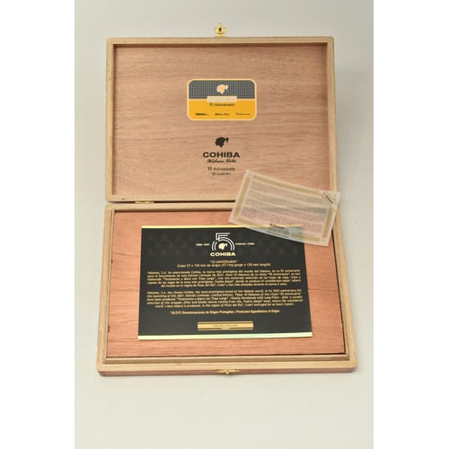 CIGARS, One Box of 10 COHIBA UNIDADES 55 ANIVERSARIO EDICION LIMITADA