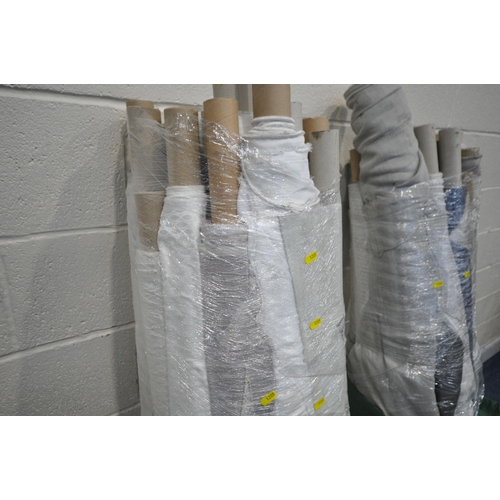 1205 - APPROXIMATELY 35 ROLLS OF FABRIC, of various lengths, patterns, styles, etc (condition report: unkno... 