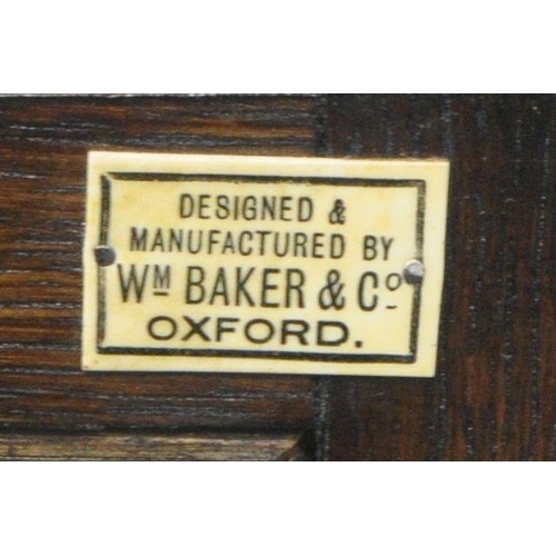 1226 - W M BAKER AND CO, OXFORD, AN EARLY 20TH CENTURY OAK SECTIONAL BOOKCASE, with one deep bottom section... 