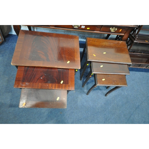 1255 - A SELECTION OF 20TH CENTURY MAHOGANY OCCASIONAL FURNITURE, to include a side table, with a single dr... 