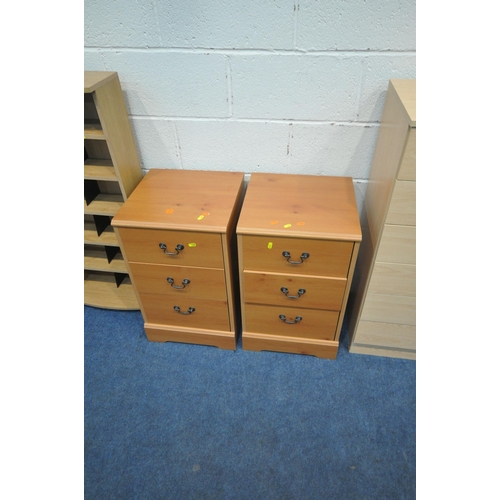 1285 - A SELECTION OF MODERN OCCASIONAL FURNITURE, to include a chest of two short over five long drawers, ... 