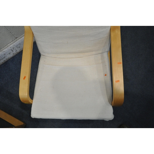 1286 - A PAIR OF IKEA POANG ARMCHAIRS (condition report: upholstery ideal for a clean, general signs of wea... 