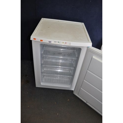 1067 - A ZANUSSI ZFT10210WA UNDER COUNTER FREEZER width 60cm depth 60cm height 85cm (PAT pass and working a... 