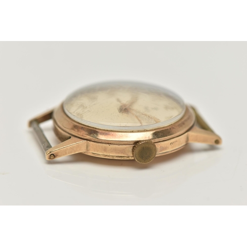 36 - A GENTS 9CT GOLD 'TUDOR' WATCH, manual wind, round cream dial signed 'Tudor', Arabic numerals, lumin... 