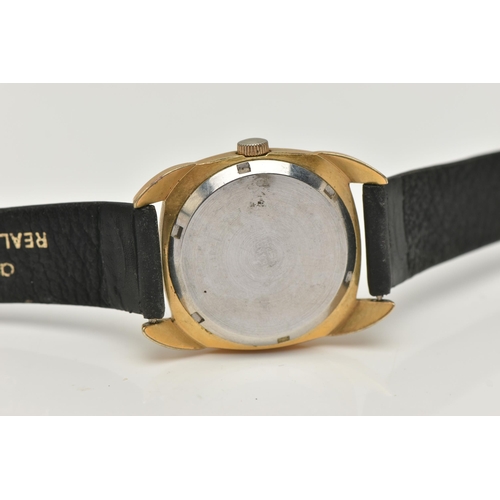 38 - A GENTS 'SELLITA DE LUXE' WRISTWATCH, automatic movement, round silvered dial signed 'Sellita De Lux... 