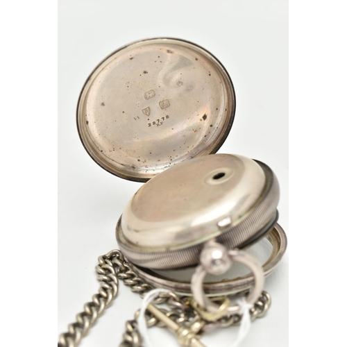 45 - AN EARLY 20TH CENTURY, SILVER OPEN FACE POCKET WATCH, key wound, round white dial, signed 'Improved ... 