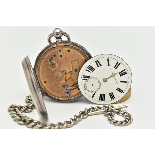 45 - AN EARLY 20TH CENTURY, SILVER OPEN FACE POCKET WATCH, key wound, round white dial, signed 'Improved ... 