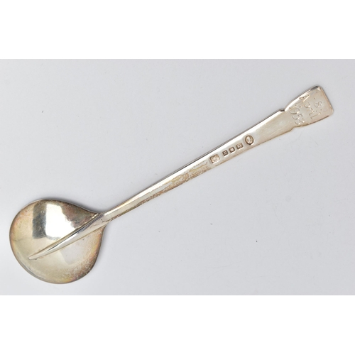 103 - A SILVER WILLIAM HENRY WARMINGTON SPOON, an arts and crafts style  rat tailed planished spoon, appro... 