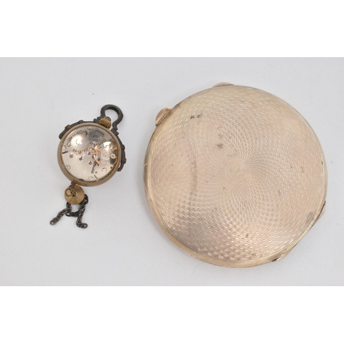 106 - AN 'OMEGA' BALL FOB CLOCK, hand wound movement, round dial signed 'Omega' Switzerland make 1882, app... 