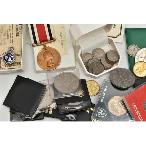 142 - A LARGE CARDBOARD BOX CONTAINING TWO X CHANGE CHECKER COIN ALBUMS, one with approximately £20 Sterli... 