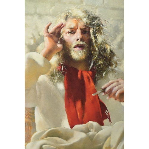 301 - ROBERT LENKIEWICZ (BRITISH 1941-2002) 'SELF PORTRAIT AS St ANTHONY LISTENING', a proof print numbere... 