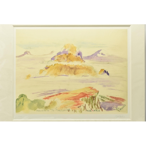 303 - JIMI HENDRIX (1942-1970) 'MOUNTAIN IN THE CLOUDS', a modern proof edition print depicting a landscap... 