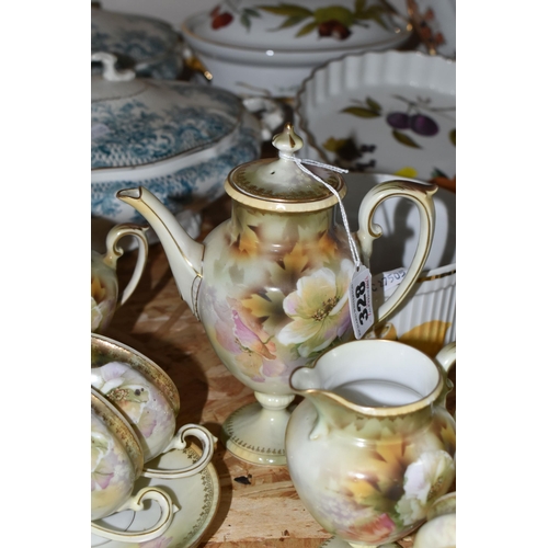 328 - A GROUP OF DINNER AND TEA WARE, to include a fifteen piece R S Poland China coffee set decorated wit... 