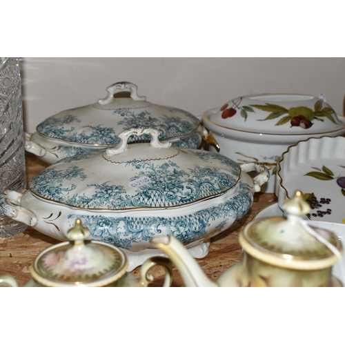 328 - A GROUP OF DINNER AND TEA WARE, to include a fifteen piece R S Poland China coffee set decorated wit... 