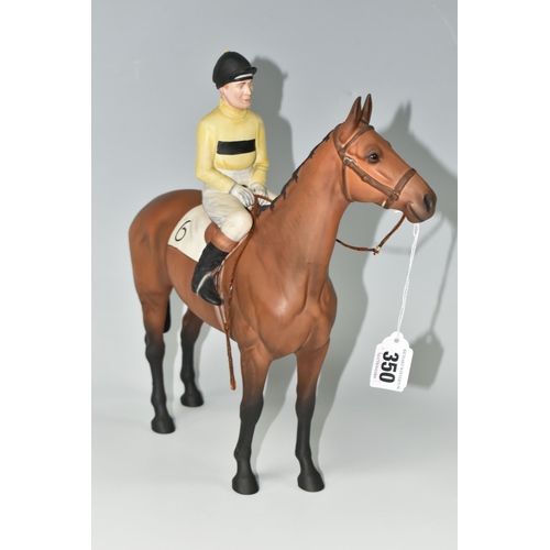 350 - A BESWICK ARKLE FIGURE, Beswick Connoisseur model of Arkle with Pat Taaffe up, from the Connoisseur ... 