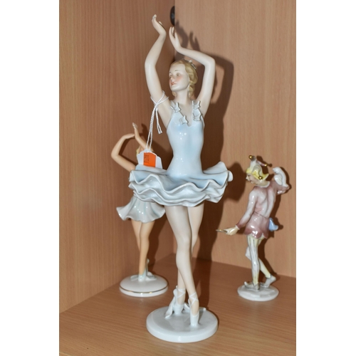 419 - A ROSENTHAL BALLERINA FIGURE, modelled by Lore Friedrich-Gronau, the body having applied Butterfly d... 