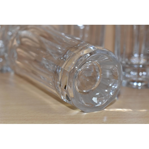 421 - A SET OF SIX CUMBRIA CRYSTAL 'HELVELLYN' PATTERN LARGE HIGHBALL TUMBLERS, comprising a set of six gl... 