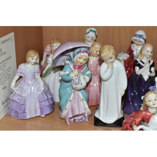 428 - A LARGE QUANTITY OF MINIATURE ROYAL DOULTON FIGURINES, twenty figures comprising Make Believe HN2225... 