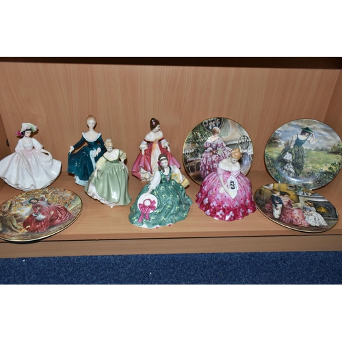 429 - A GROUP OF SIX ROYAL DOULTON LADIES AND FOUR COLLECTOR'S PLATES, comprising Fair Lady HN2193, Victor... 