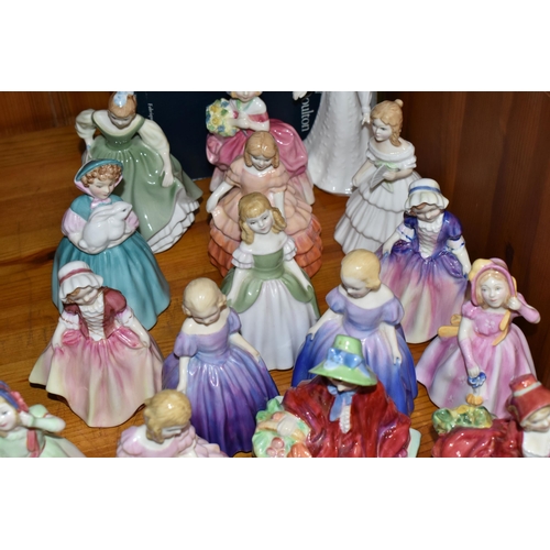 438 - A GROUP OF SEVENTEEN ROYAL DOULTON SMALL LADIES, comprising Sentiments -Happy Anniversary HN4068 (wi... 