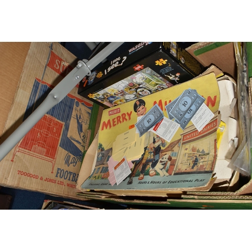 455 - A QUANTITY OF ASSORTED TOYS AND GAMES, to include boxed Spears Brickplayer set, boxed Merit Merry Mi... 