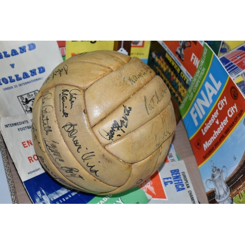 460 - A SIGNED FOOTBALL, match ball signed by the players from the West Bromwich Albion v. Manchester Utd.... 