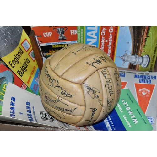 460 - A SIGNED FOOTBALL, match ball signed by the players from the West Bromwich Albion v. Manchester Utd.... 