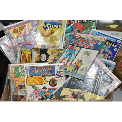 461 - A BOX OF COMICS, almost entirely Superman or Superman related, most comics have cents covers, comic ... 