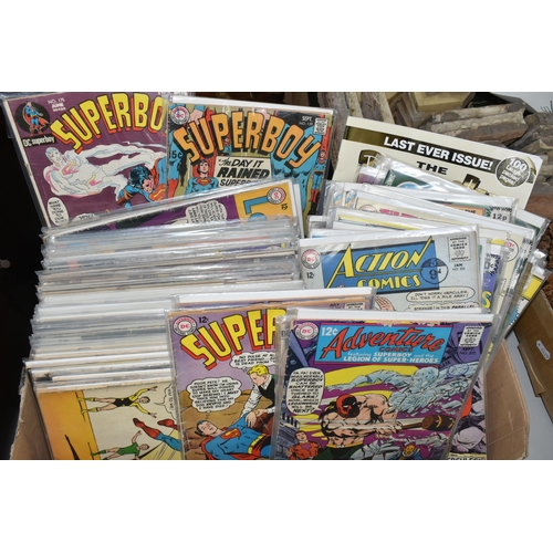 461 - A BOX OF COMICS, almost entirely Superman or Superman related, most comics have cents covers, comic ... 