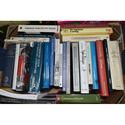 534 - THREE BOXES OF REFERENCE BOOKS AND BIOGRAPHIES ETC, to include Hogarth Vol 1 by Ronald Paulson, Cult... 