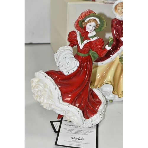 539 - FOUR BOXED ROYAL DOULTON CHRISTMAS DAY FIGURINES, comprising Christmas Day 2000 HN4242, 2005 HN4723,... 